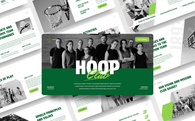 Modello di PowerPoint per lo sport del basket
