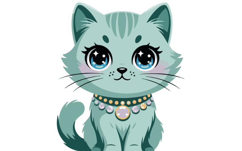 Créez une illustration vectorielle d'un chat noble.