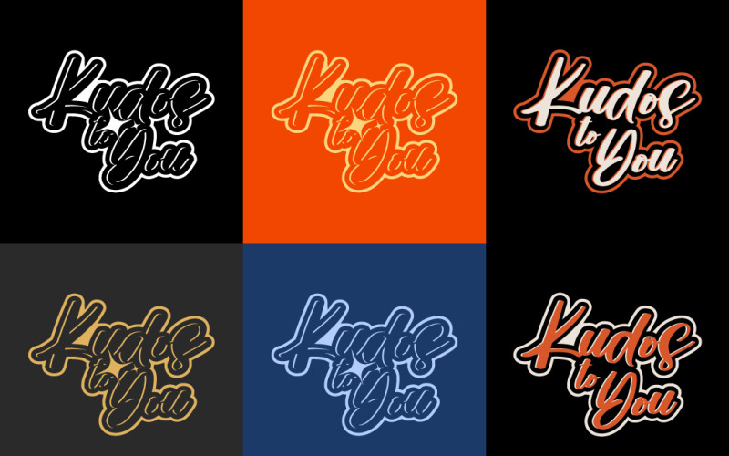 Kudos Lettering Kudos to you hand lettering script typography vector for motivation and ...