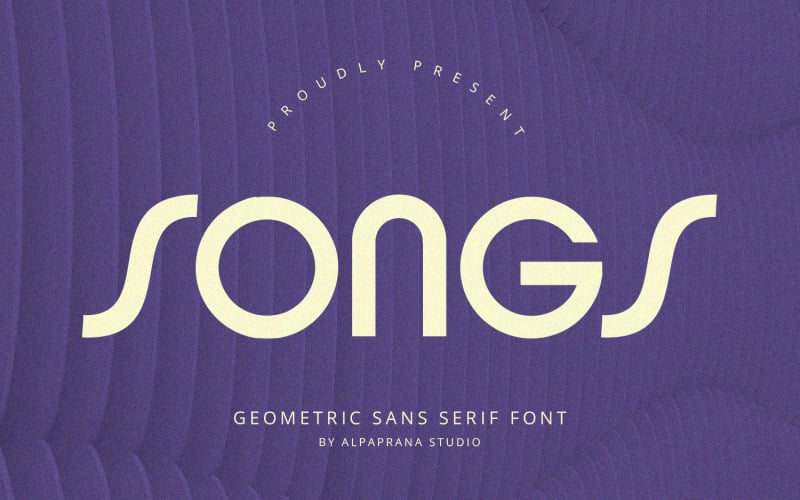 Låtar - Geometriskt Sans Serif-typsnitt