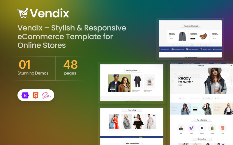 Vendix – 时尚且响应式的在线商店电子商务模板