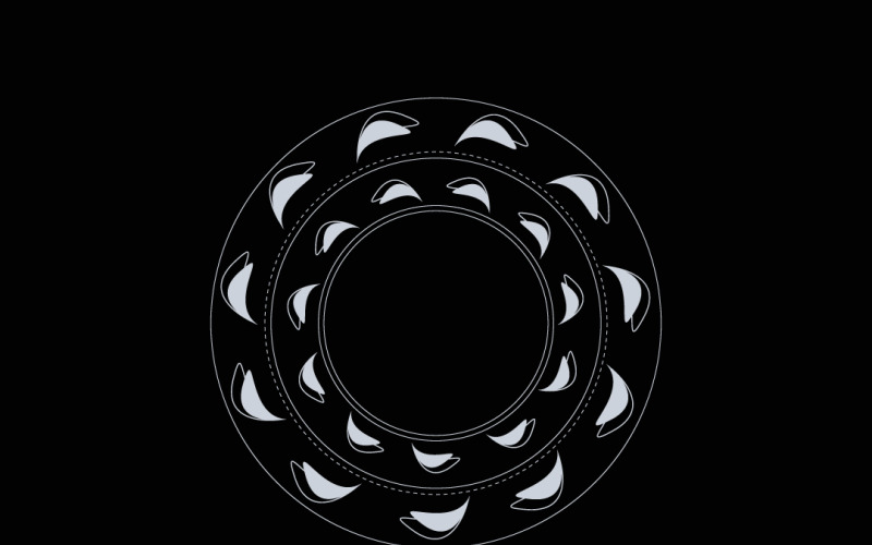 abstraktní kmenový kruhový motiv geometrický ornament vektor