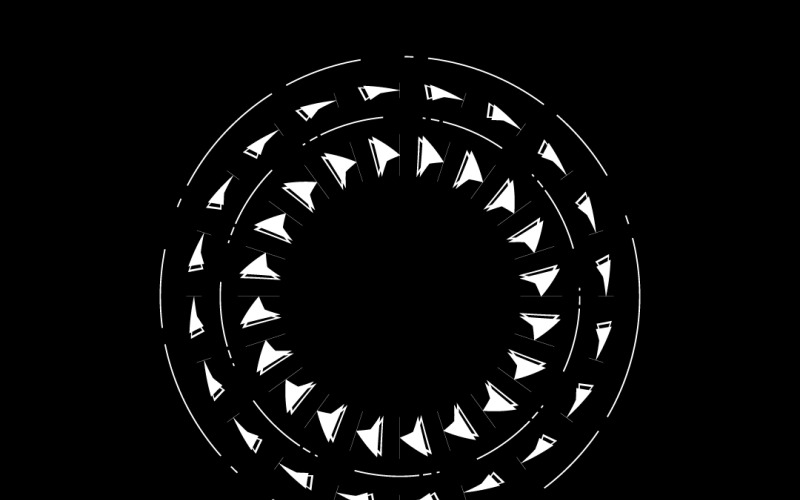 Circular compass motif geometric arrow pattern vector