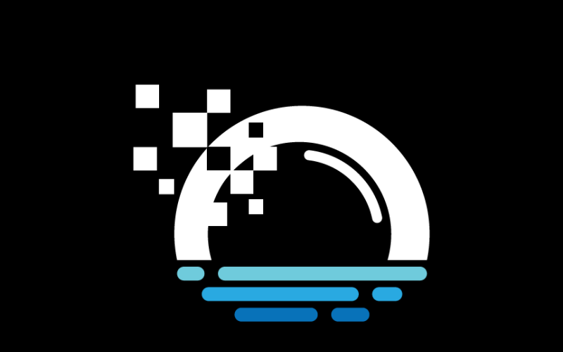 Szablon logo słońca Nowoczesny branding natury