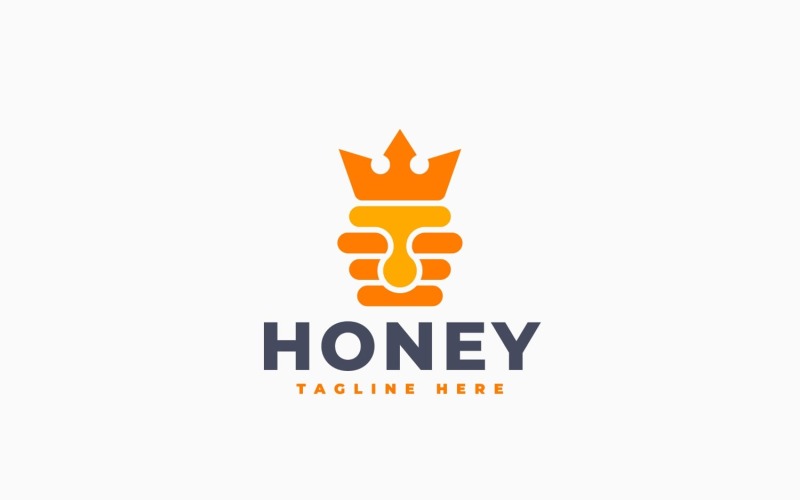 Design de modelo de logotipo Premium para mel