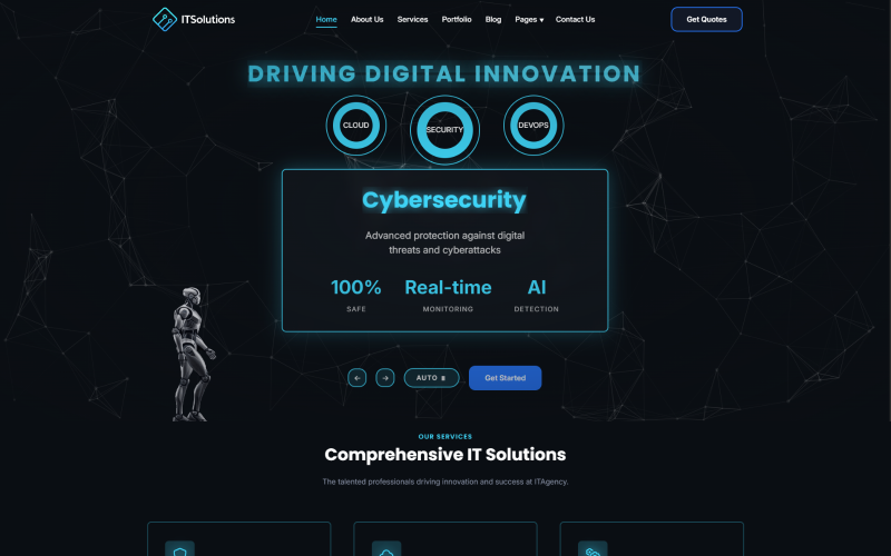 ITSolutions | Багатоцільовий адаптивний шаблон веб-сайту Innova IT Solutions