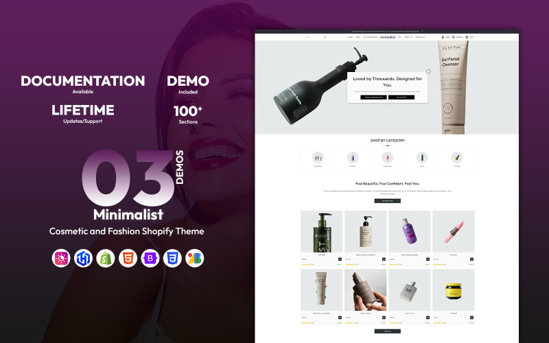 Minimalistisch – Shopify-thema voor cosmetica en schoonheidsproducten
