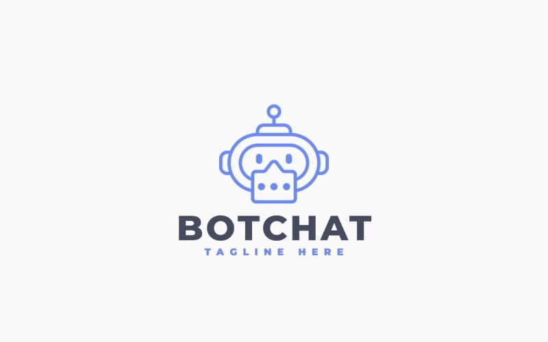Modello di progettazione del logo della chat del bot