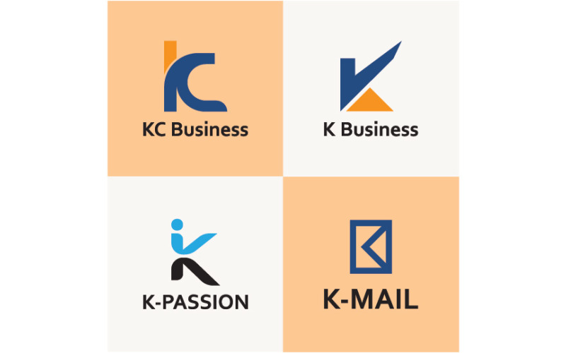 Modern logo-pakket met de letter K