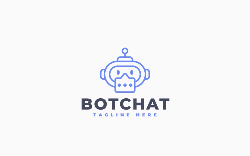Ontwerp van een logo-sjabloon voor een botchat