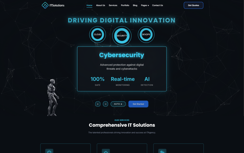 Solutions informatiques | Modèle de site Web adaptatif et polyvalent Innova IT Solutions