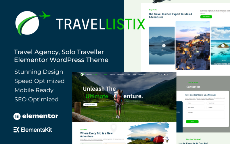Travellistix - Seyahat Acentası için WordPress Teması