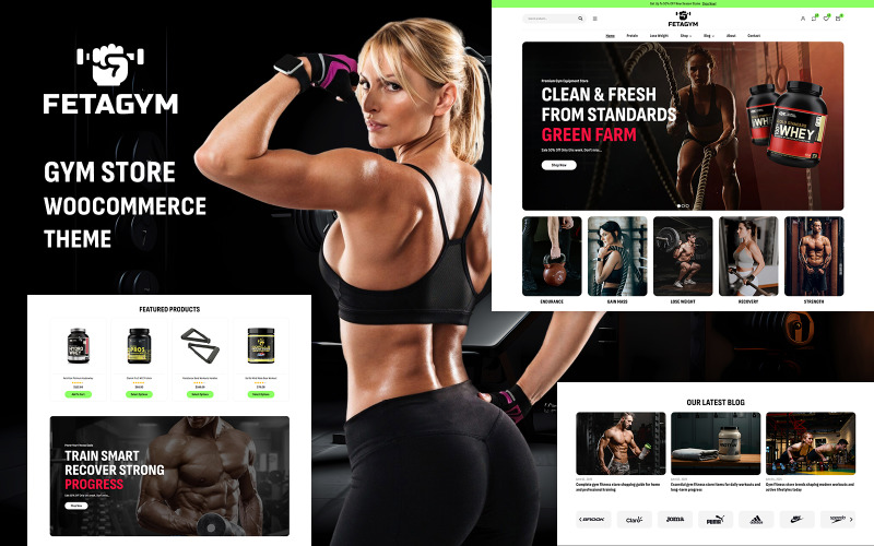 Fetagym - Spor Salonu ve Spor Malzemeleri Mağazası WooCommerce WordPress Teması