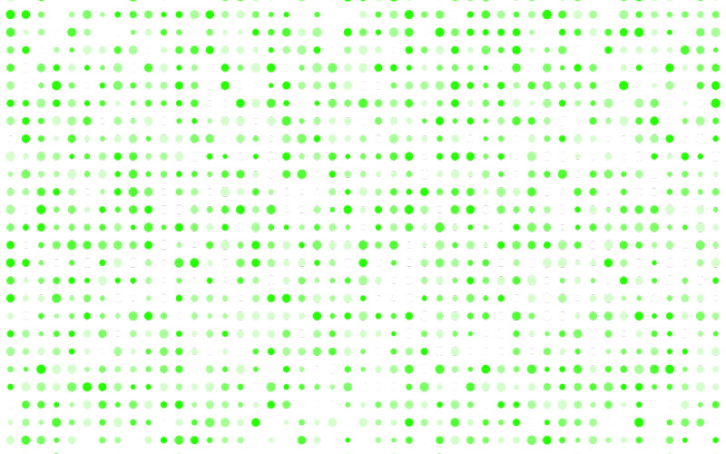 白色背景上的绿色小圆点无缝图案