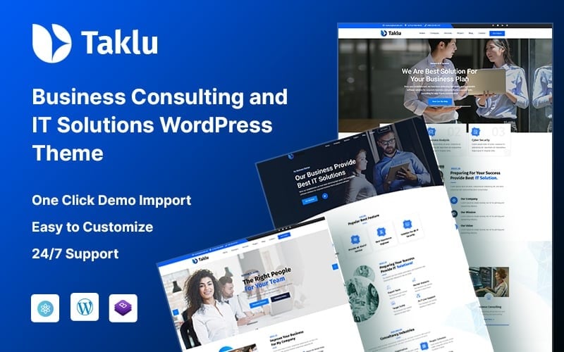 Taklu – Тема WordPress для компаний, занимающихся бизнес-консалтингом и ИТ-решениями