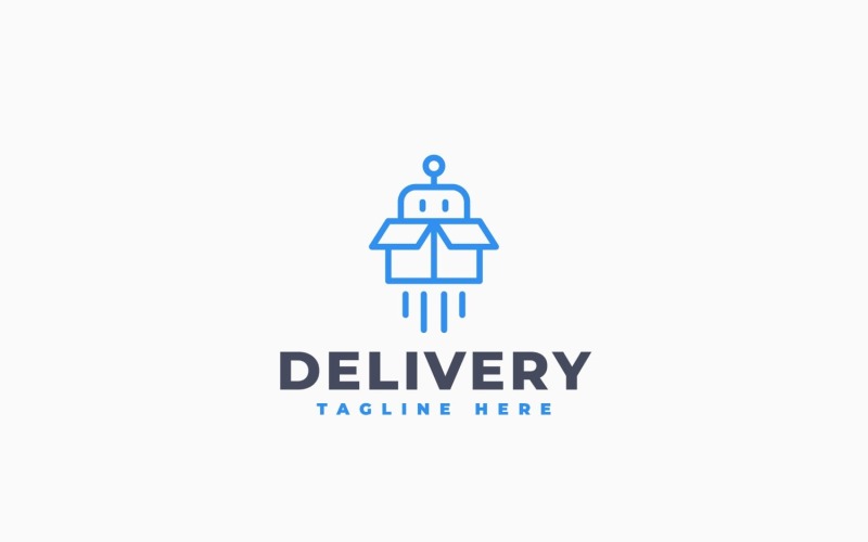 Bot Leveranstjänst Logotyp Mall Design