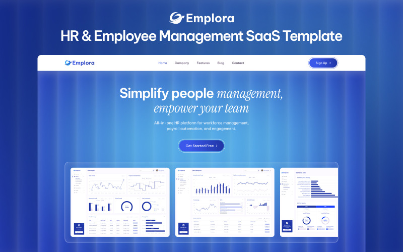 Emplora SaaS Elementor-mall – HR-hantering