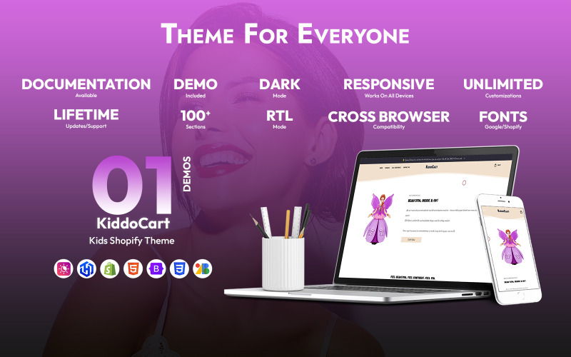 KiddoCart – тема Shopify для дитячих товарів