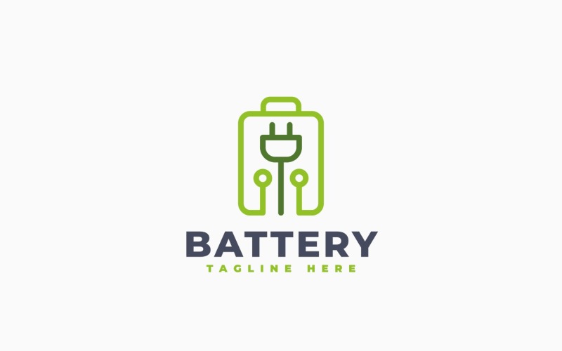 Logo-sjabloon voor het opladen van een batterij