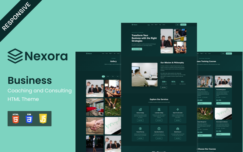 Nexora — HTML-тема для бизнес-коучинга и консалтинга