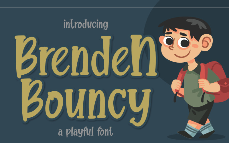 Brenden Bouncy, een speels kindercartoonlettertype van premium kwaliteit.