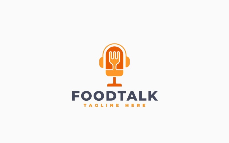 Food Talk Podcast-logotypmalldesign
