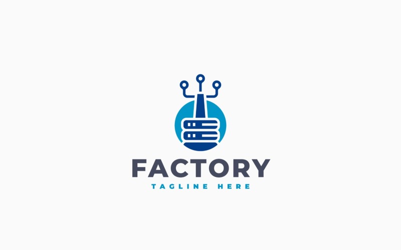 Mall för fabriksdatalogotypdesign