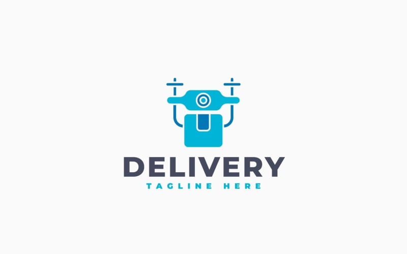 Modèle de logo pour un service de livraison par drone