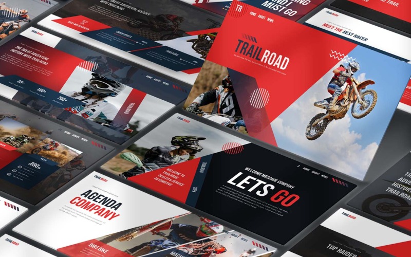 Trailroad Google Slides sablonok
