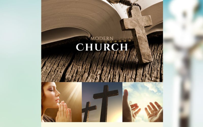 религиозный отзывчивый шаблон информационного бюллетеня