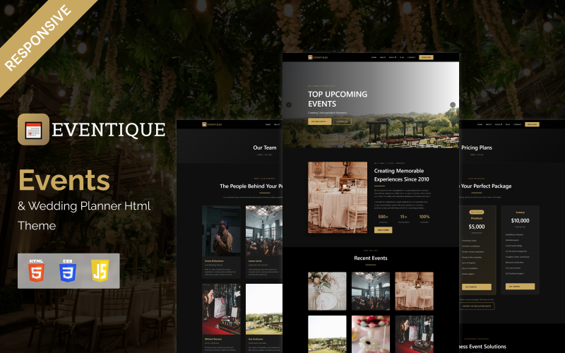 Eventique - Events & Wedding Planner Html Theme
