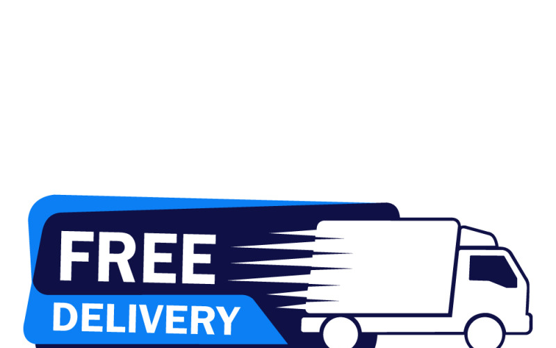 Icona del camion per la consegna gratuita con linee di movimento che simboleggiano una spedizione rapida ed espressa e un servizio affidabile