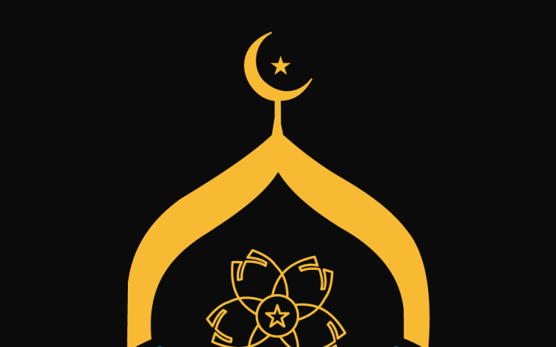 Logo dell'educazione islamica con un libro aperto e una mezzaluna
