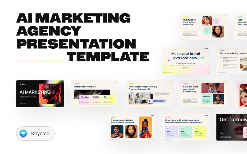 Ohara - Modello di presentazione principale dell'agenzia di marketing AI