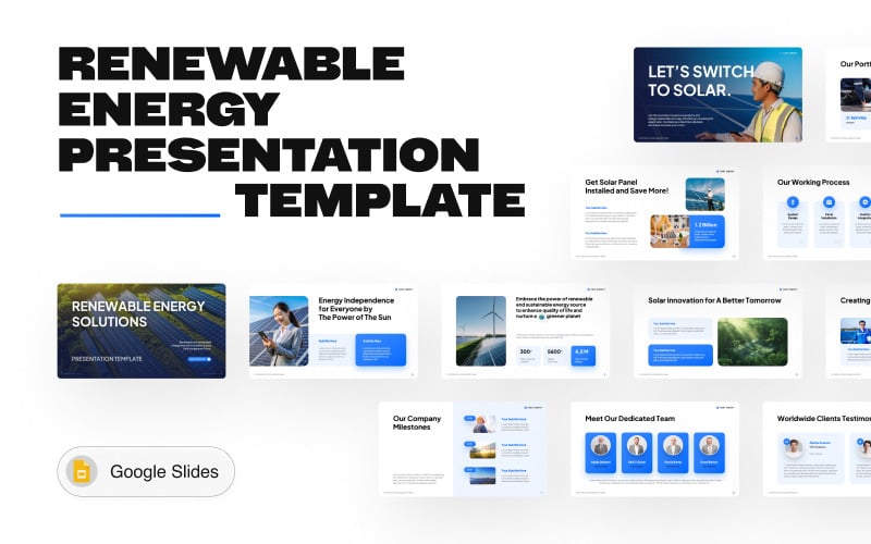 Qart – Google Slides-Präsentationsvorlage für erneuerbare Energien
