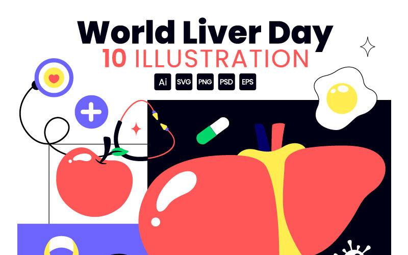 10 illustrationer för Världsleverdagen