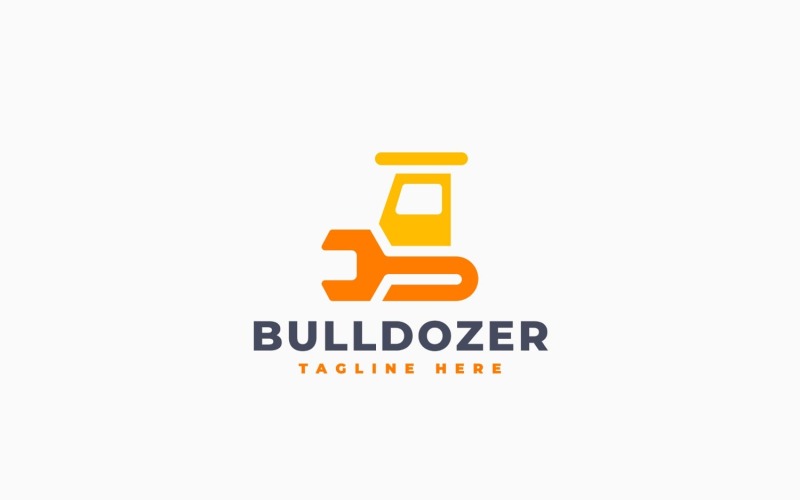 Logo-sjabloon voor bulldozerreparatie