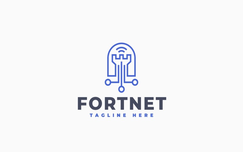 Minimalistisch sjabloonontwerp voor het Fort System-logo