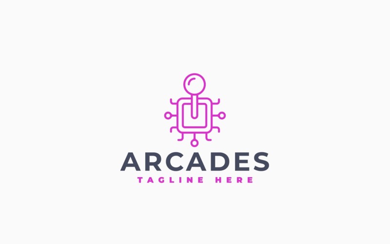 Ontwerp van een logo-sjabloon voor een arcade-systeem