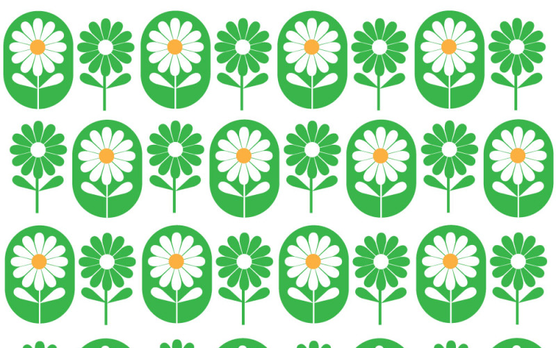 Motif graphique charmant de marguerite