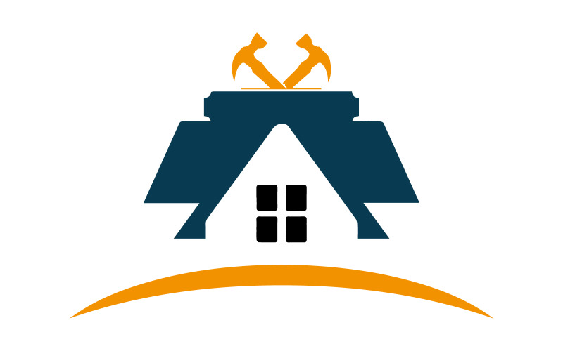 Logo Home Flame Roof pro značku nemovitostí a bydlení