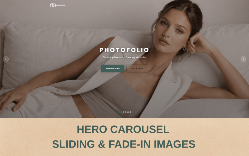 Fotofolio | Plantilla de sitio web para portafolio y galería de fotografía profesional personal