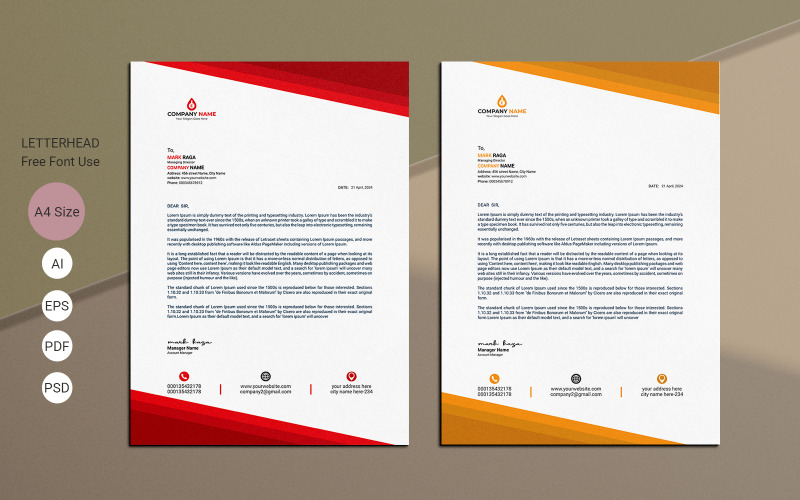 Creative And Modern Letterhead Design - Corporate Identity Template