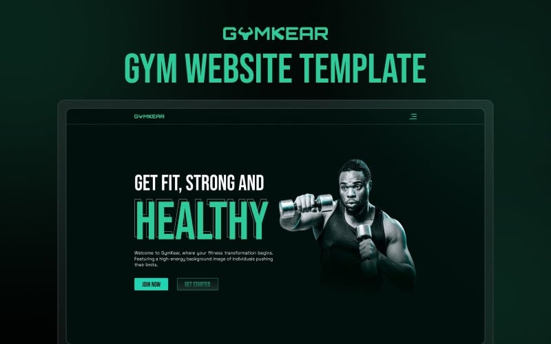 Gymkear – Modèle de site web Elementor moderne pour le fitness et la salle de sport
