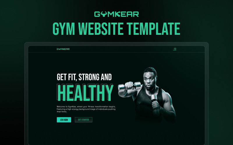 Gymkear – Modello di sito web Elementor moderno per fitness e palestra