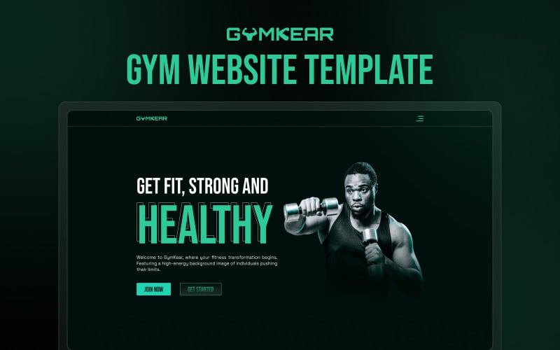 Gymkear – Modern fitnesz és edzőterem Elementor weboldal sablon