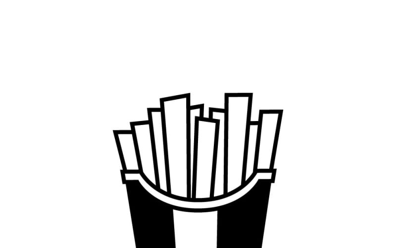 Kağıt Kapta Patates Kızartması Simgesi