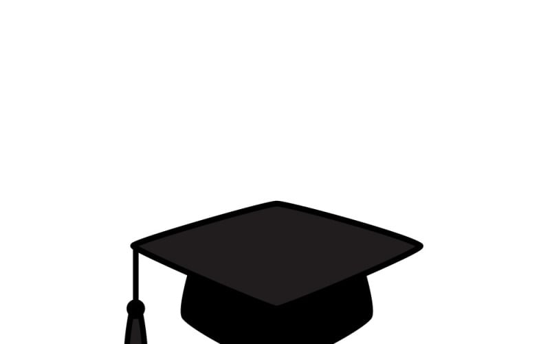 Siyah Mezuniyet Şapkası Simgesi