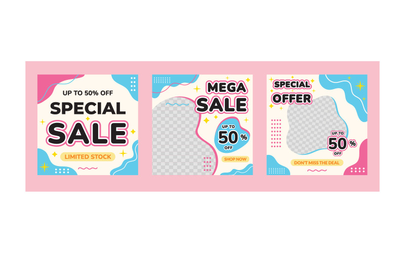 Kit de publications pour les réseaux sociaux Modern Organic Sales - Modèles de promotion de produits modifiables