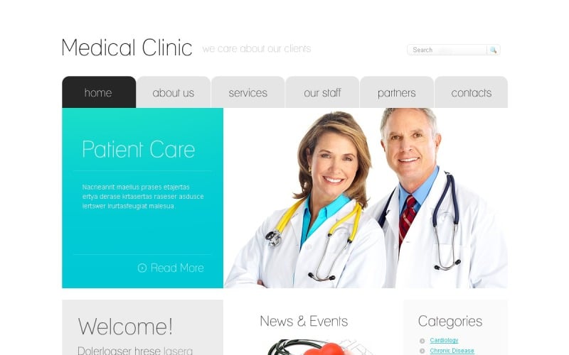 Medical PSD Template #56277 - TemplateMonster